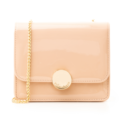 Borsa piccola nude in vernice,