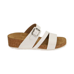 Sandalias blancas con tres bandas, Zapatos, 19M917281EPBIAN037, 001 preview