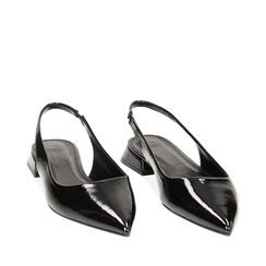 Ballerine slingback nere in naplack, Primadonna, 234906966NPNERO035, 002a