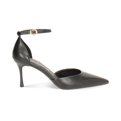 Décolleté open shank nere con tacco di 7,5 cm, Primadonna, 262178010EPNERO040, 001 preview
