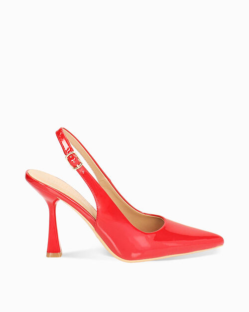 D&eacute;collet&eacute; rosse tacco 9,5 cm, RED