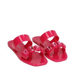 Sandali mare gioiello fucsia in pvc, 190901020PVFUCS037, 002a