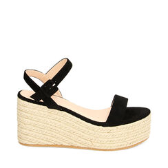 Cuñas negras de microfibra, Primadonna, 234936101MFNERO037, 001a