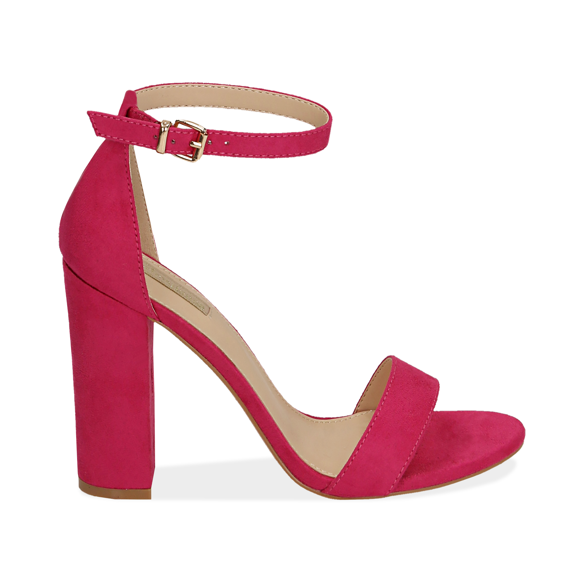 scarpe fucsia tacco largo