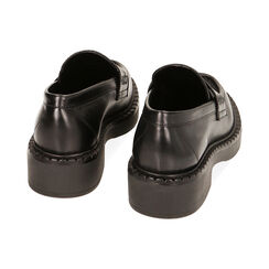 Mocassini platform neri in pelle, Primadonna, 22B811207PENERO035, 003 preview