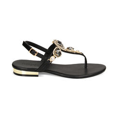 Sandali bassi neri gioiello, Ultime occasioni, 234909932EPNERO038, 001 preview