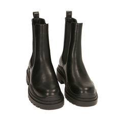 Chelsea boots neri, tacco 4 cm , Primadonna, 200626120EPNERO036, 002a
