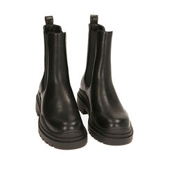 Botines Chelsea negros, tacón 4 cm, Primadonna, 200626120EPNERO036, 002a