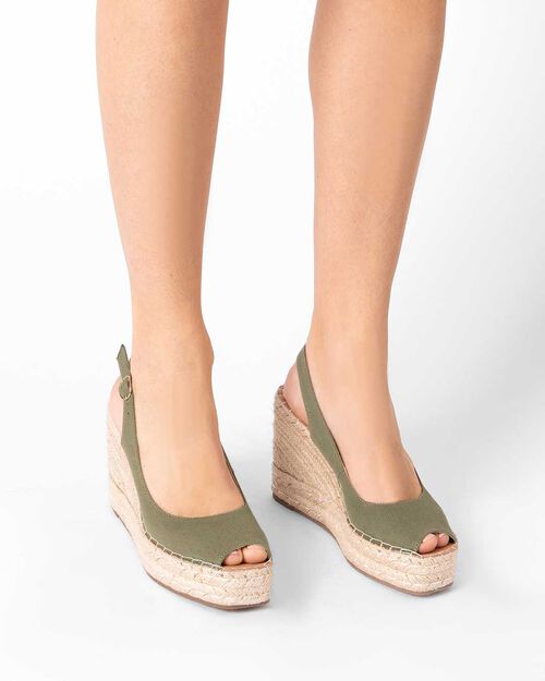 WOMEN SHOES WEDGE CANVAS VESA, 