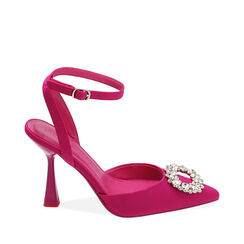 Décolleté slingback gioiello fucsia, tacco 10 cm, Primadonna, 214961205LYFUCS036, 001a