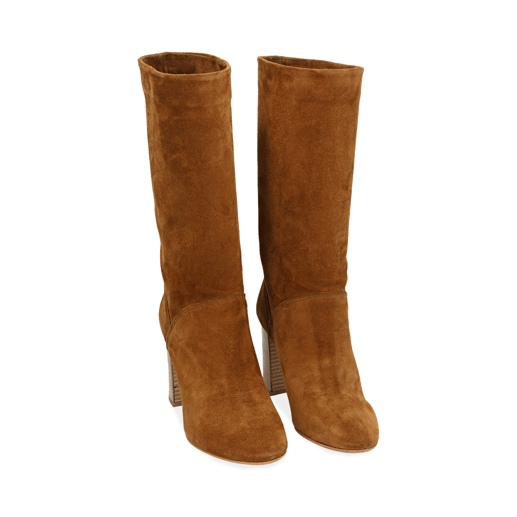bottes daim marron