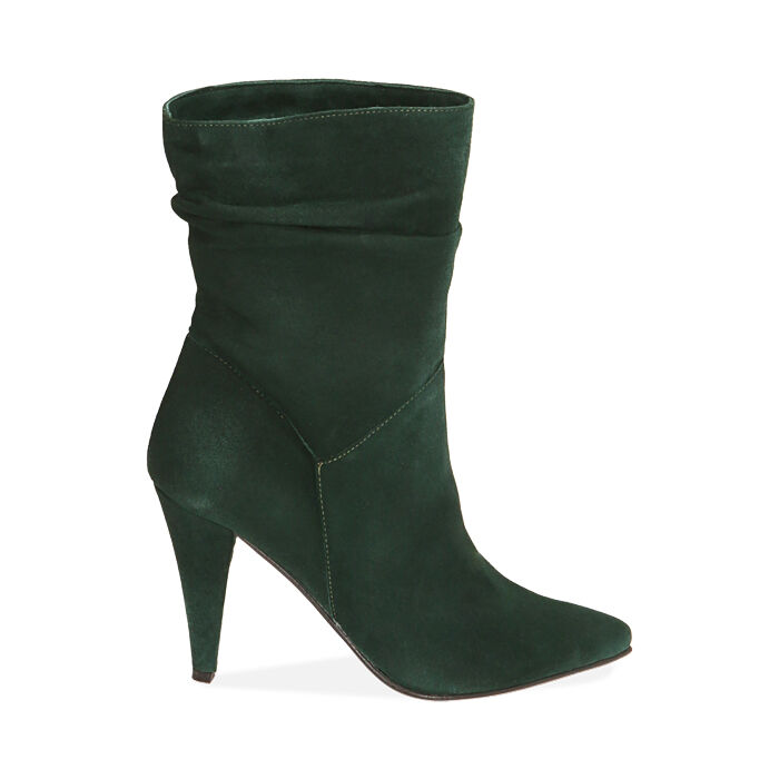 Bottines store daim vert