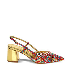 Zapatos de salón multicolor laminados, Special Price, 232121730LMMULT038, 001a