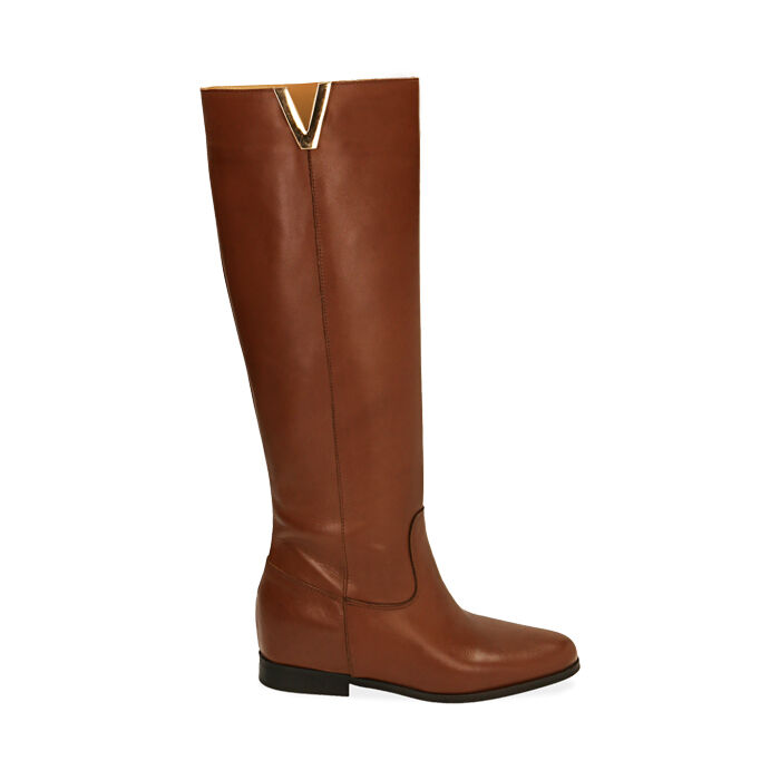Bottes pour femme cognac en cuir Primadonna Collection