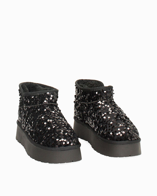 ZAPATOS BOTAS LENTEJUELAS NERO, BLACK