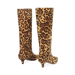 Stivali leopardati in cavallino con tacco 4,3 cm, Primadonna, 264959501CVLEOP035, 004 preview