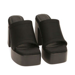 Mules platform nere, tacco 10 cm, Primadonna, 212720510LYNERO035, 002a