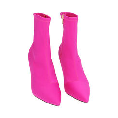 Ankle boots fucsia in lycra, tacco 8,5 cm , Primadonna, 202162809LYFUCS036, 002 preview