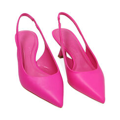 Décolleté slingback fucsia, tacco 6 cm, Primadonna, 212141502EPFUCS036, 002 preview