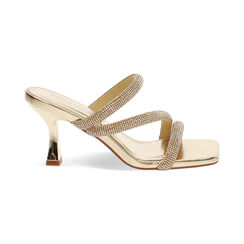 Mules open toe oro tacco 7,5 cm, Primadonna, 274923451LPOROG035, 001 preview