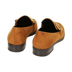 Mocassini flat cognac in microfibra, Primadonna, 224986001MFCOGN036, 003 preview