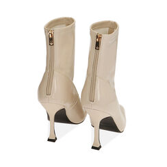 Ankle boots panna in naplack, tacco 9,5 cm , Special Price, 202134904NPPANN038, 003 preview