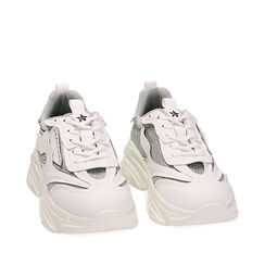 Sneakers bianche chunky, 229300801EPBIAN038, 002a