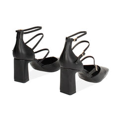 Décolleté open shank nere, tacco 7,2 cm, Primadonna, 242101802EPNERO038, 003 preview