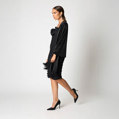 Pashmina noire et argent en tissu chic, Primadonna, 26B405101TSNEARUNI, 002 preview