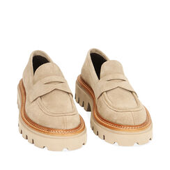 WOMEN SHOES MOCASSINS SUEDE TAUP, 22S211309CMTAUP037, 002a