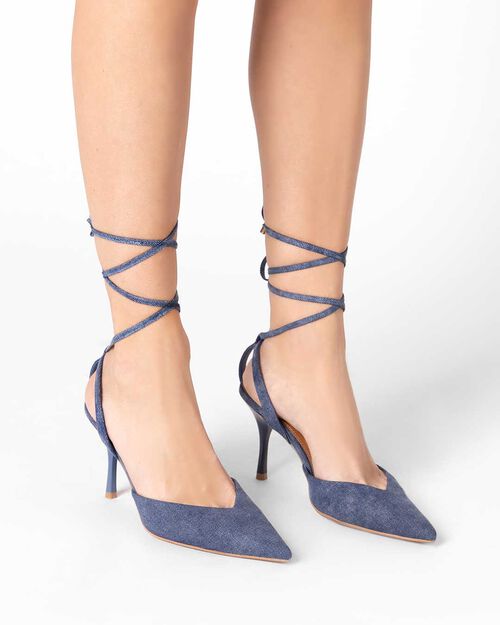 CHAUSSURES POUR FEMMES CHANEL TISSU JEAN, JEANS