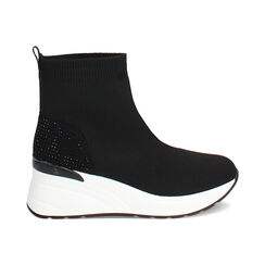 Slip on nere con tacco 6,5 cm, Scarpe, 272812186TRNERO040, 001 preview