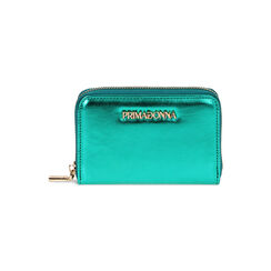 Portafogli verde laminato, Primadonna, 215122516LMVERDUNI, 001 preview
