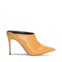 Sabot ocra lucido con tacco 10 cm, Primadonna, 262188522EUOCRA036, 001a