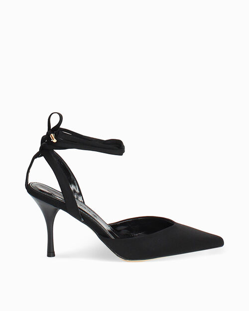 Zapato de sal&oacute;n negro tac&oacute;n 8,5 cm, BLACK