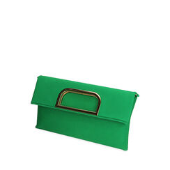 Bolso de mano de lycra verde, 185108714LYVERDUNI, 002a