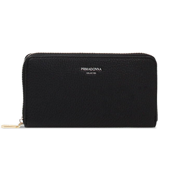 Portafoglio donna nero semplice, Primadonna, 255700503EPNEROUNI