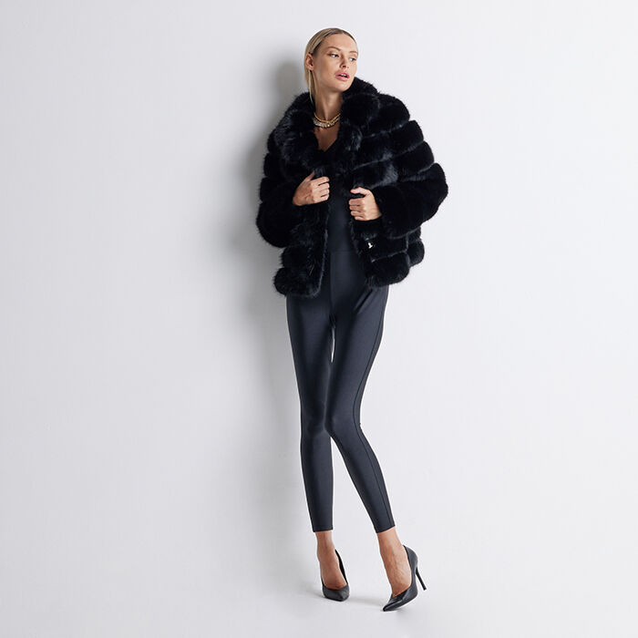 ABBIGLIAMENTO PELLICCIA FUR NERO