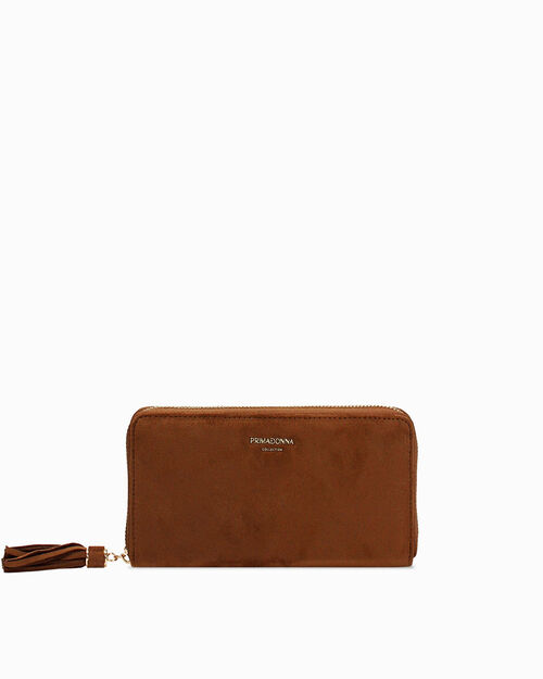 Cartera cognac con detalles elegantes, COGNAC