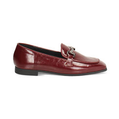 Mocasines burdeos brillantes con suela de goma, Primadonna, 264963511EUBORD035, 001 preview