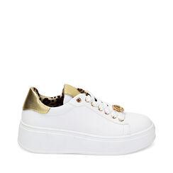 Sneakers bianco-oro, Primadonna, 239326707EPBIOR037, 001a