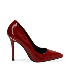 D&eacute;collet&eacute; rosse in vernice, tacco 11 cm , Scarpe, 142146861VEROSS035, 001a