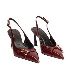 Décolleté slingback bordeaux con tacco di 7,5 cm, Primadonna, 262110603EUBORD035, 002a