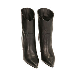 Ankle boots neri in pelle, tacco 10 cm , Primadonna, 20L670150PENERO035, 002 preview