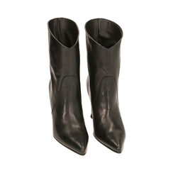 Bottines en cuir noir, talon 10 cm , Primadonna, 20L670150PENERO035, 002 preview