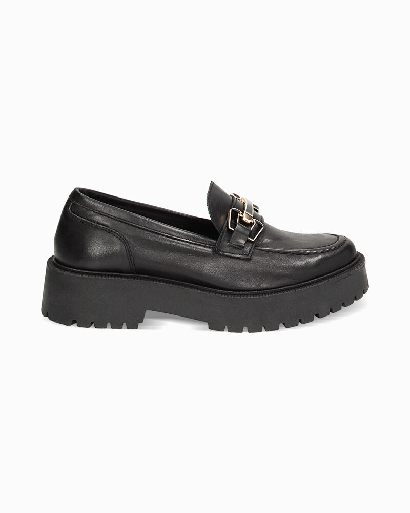 Mocassino nero in pelle image number null