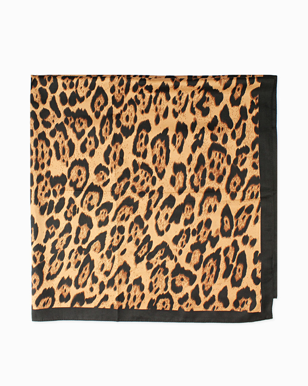 Foulard nero-leopard chic