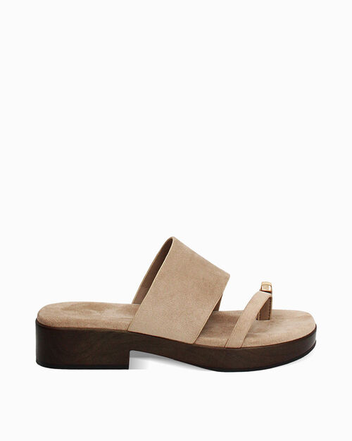 Zoccoli beige con fascino essenziale, BEIGE