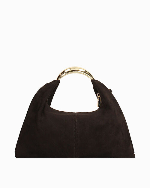 Mini bag marr&oacute;n oscuro con correa removible, DK BROWN