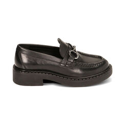Mocassini platform in pelle nera, Primadonna, 22B811209PENERO040, 001 preview